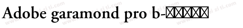 Adobe garamond pro b字体转换